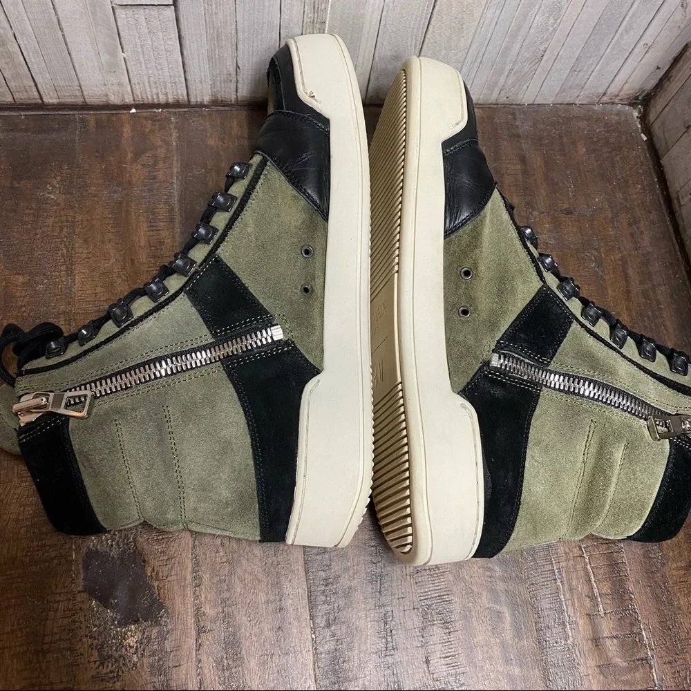 Balmain Paris H&M Combat Ankle Leather Boots Sz 9 - Picture 4 of 11